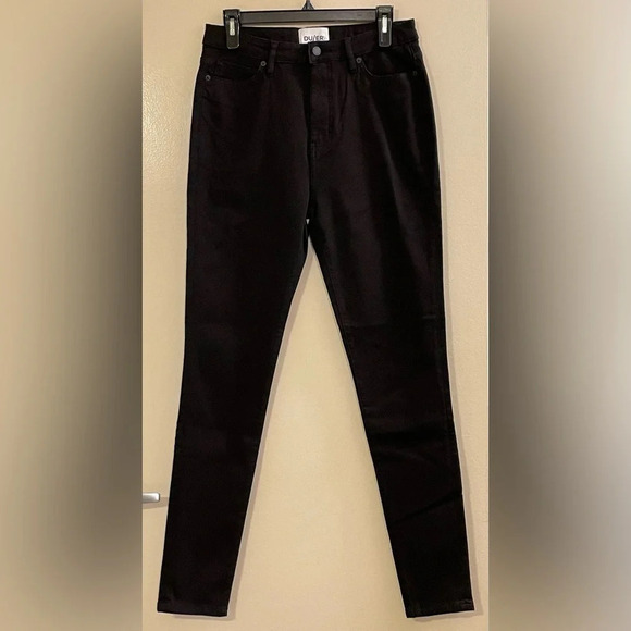 DUER NWOT Performance Denim High Rise Skinny in Black - Picture 8 of 15